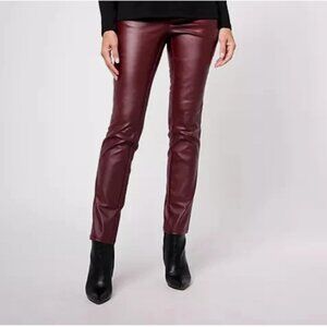 Jingle Belles Kim Gravel Coated Twill Straight Pant-Port Wine-Tall 14-A623304